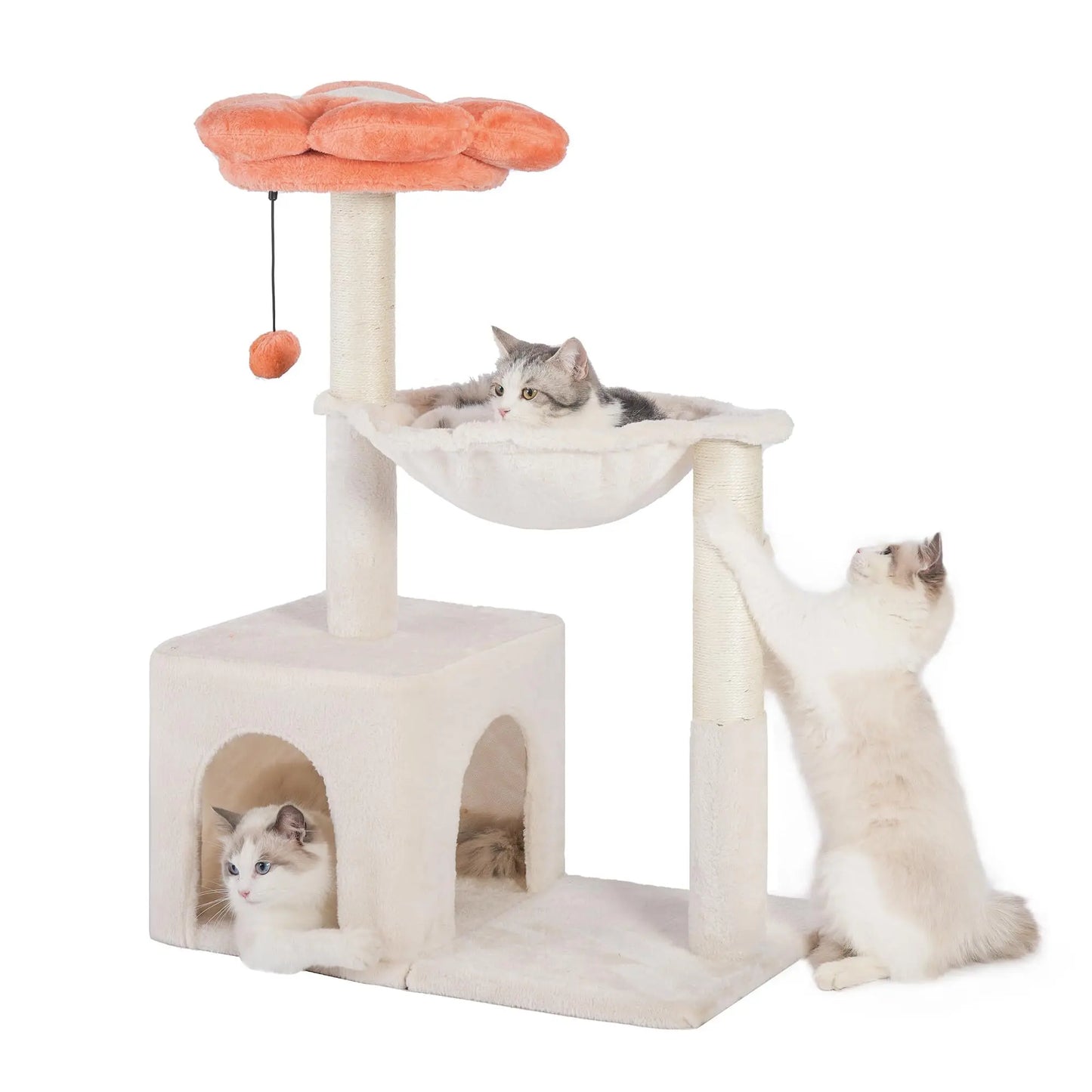 Torre para gatos Blooming Petals con hamaca