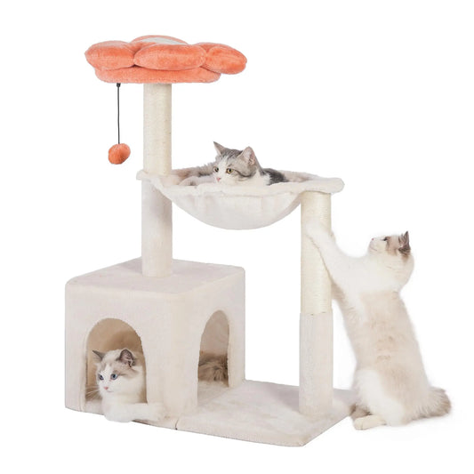 Torre para gatos Blooming Petals con hamaca