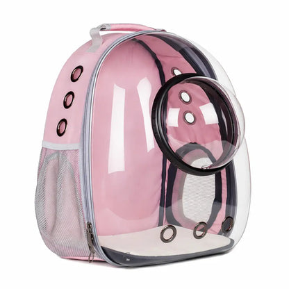 Transparent Breathable Cat Carrier Backpack with Bubble Window, Animal Carrier for Small Pets