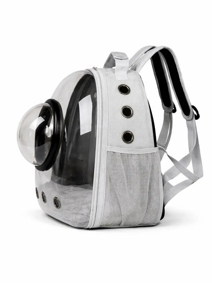Transparent Breathable Cat Carrier Backpack with Bubble Window, Animal Carrier for Small Pets