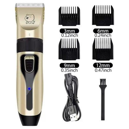 Pet Professional Hair Clipper Electrical Grooming Trimmer for Dogs Cats USB Rechargeable Shaver Low Decibel Dog Haircut Machine